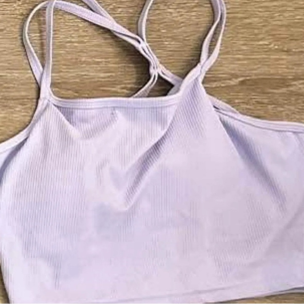 Lavender Strappy Crop Top